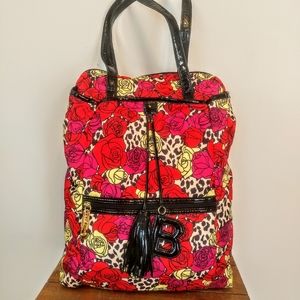 Betsey Johnson Floral Fabric Backpack